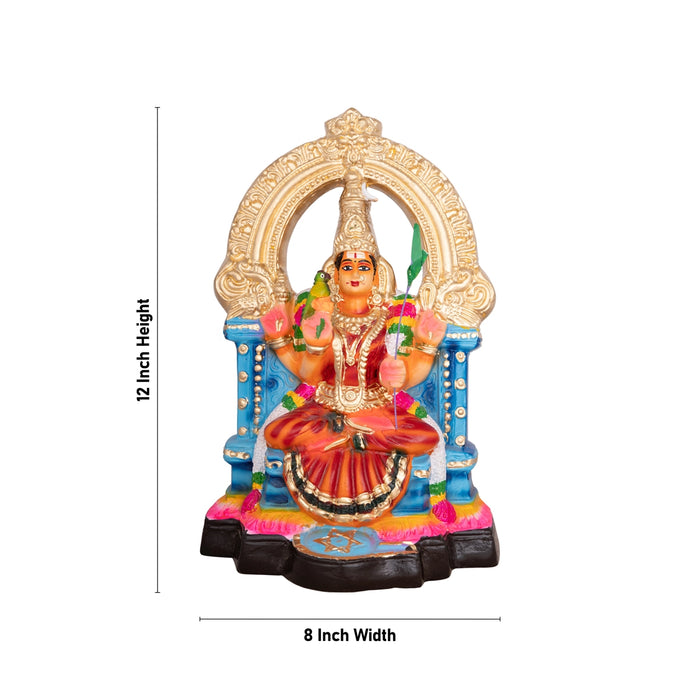 Kamakshi Idol Paper Mache Golu Bommai - 12 X 8 Inches | Navaratri Golu Gombe/ Giri Golu Doll/ Navratri Decor