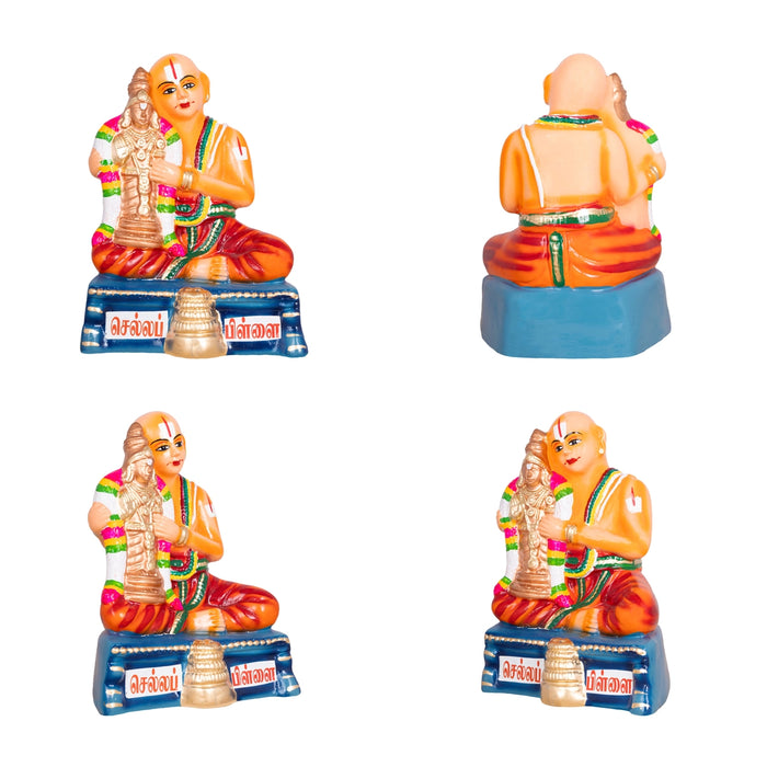 Azhvargal Paper Mache Golu Bommai Set - 12 X 7 Inches | Giri Golu Doll/ Alvars Navaratri Gombe/ Navratri Decor