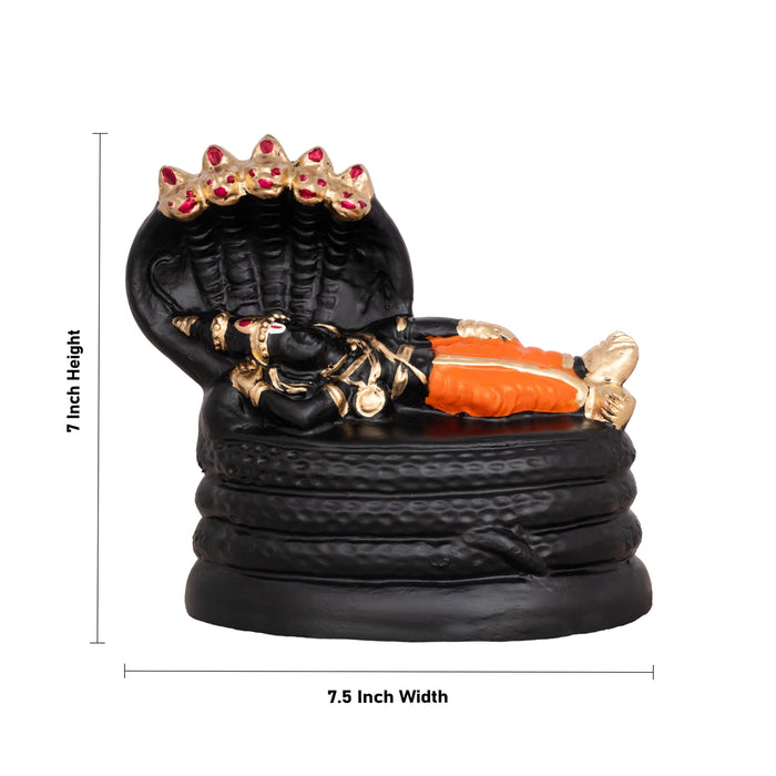 Sri Ranganathar Statue Paper Mache Golu Bommai- 7 X 7.5 Inches | Giri Golu Doll/Navaratri Gombe/Navratri Décor