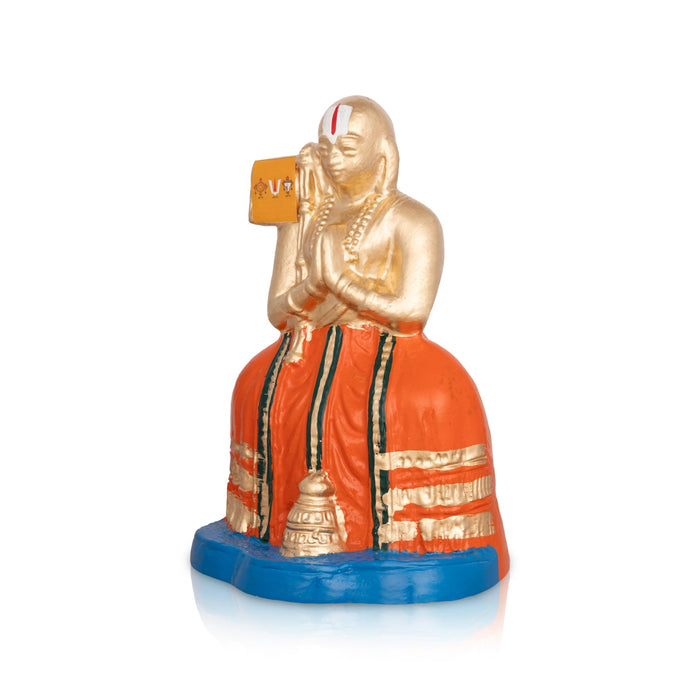 Ramanujar Statue Paper Mache Golu Bommai - 8 X 5 Inches | Giri Golu Doll/ Navaratri Gombe/ Navratri Décor