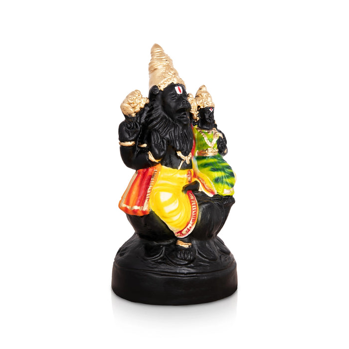 Lakshmi Narasimha Idol Paper Mache Golu Bommai- 10 X 5 Inches | Giri Golu Doll/ Navaratri Gombe/Navratri Décor