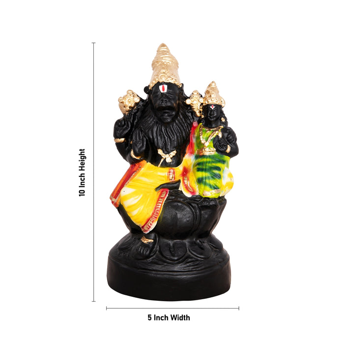 Lakshmi Narasimha Idol Paper Mache Golu Bommai- 10 X 5 Inches | Giri Golu Doll/ Navaratri Gombe/Navratri Décor