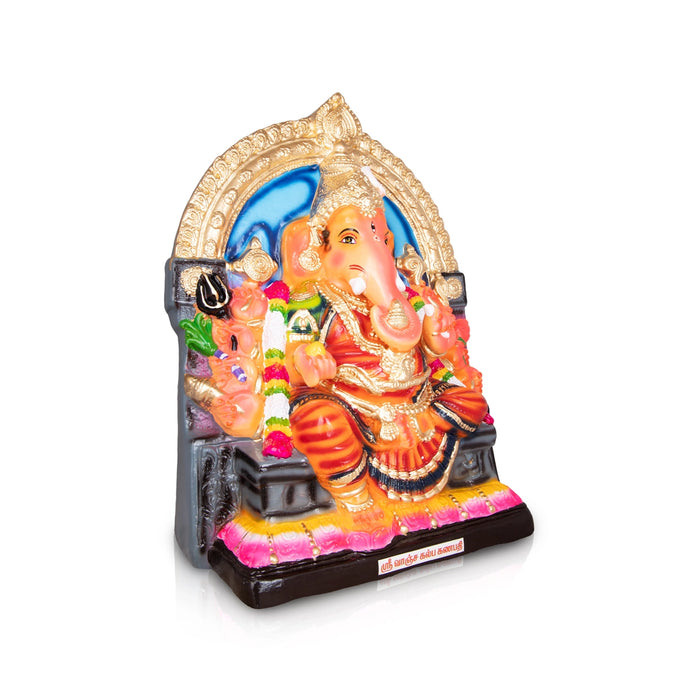 Ganesh Murti Paper Mache Golu Bommai - 21 X 16 Inches | Giri Golu Doll/ Navaratri Gombe/ Navratri Decor