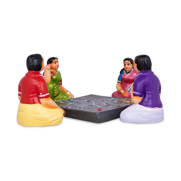 Thayam Game Clay Golu Bommai Set - 5 X 4 Inches | Navaratri Golu Gombe/ Giri Golu Doll/ Navratri Decor