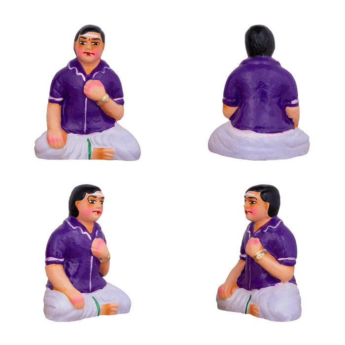 Thayam Game Clay Golu Bommai Set - 5 X 4 Inches | Navaratri Golu Gombe/ Giri Golu Doll/ Navratri Decor