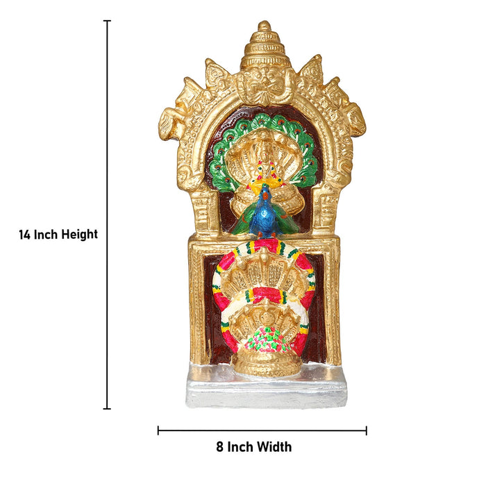 Kukke Subramanyar Clay Golu Bommai - 14 x 8 Inches | Giri Golu Doll/ Navaratri Golu Bomma/Gombe/Bommai