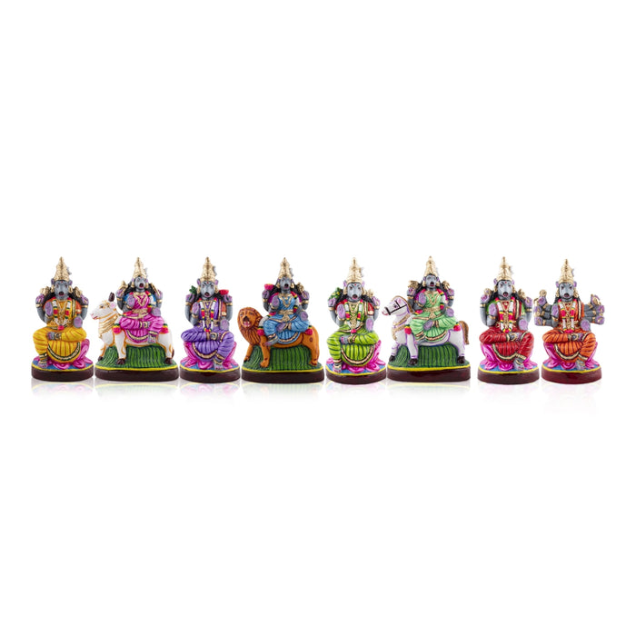 Ashta Varahi Paper Mache Golu Bommai Set - 13 x 9 Inches | Giri Golu Doll/ Navaratri Golu Bomma/Gombe/Bommai