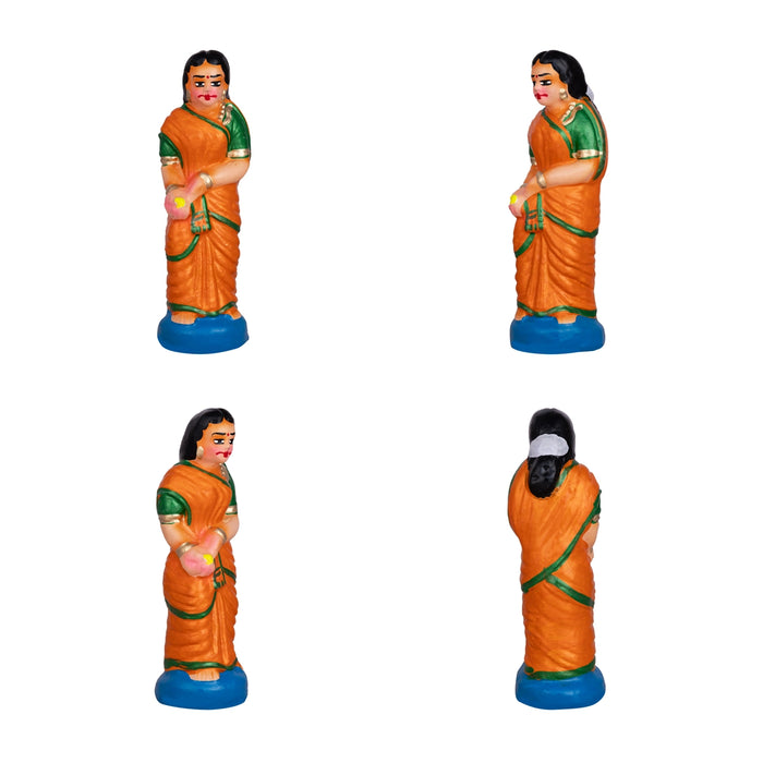 Kanakadhara Clay Golu Bommai Set - 12 X 12 Inches | Navaratri Golu Gombe/ Giri Golu Doll/ Navratri Decoration