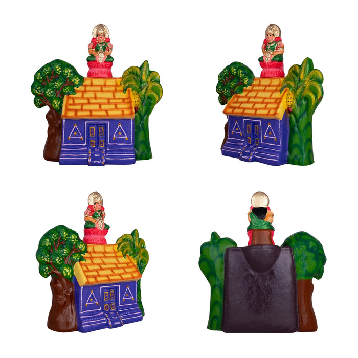 Kanakadhara Clay Golu Bommai Set - 12 X 12 Inches | Navaratri Golu Gombe/ Giri Golu Doll/ Navratri Decoration