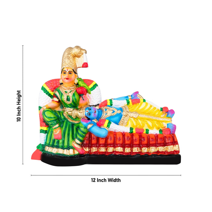 Andal Rangamannar Clay Golu Bommai - 10 X 12 Inches | Giri Golu Doll/ Navaratri Gombe/ Navratri Decor