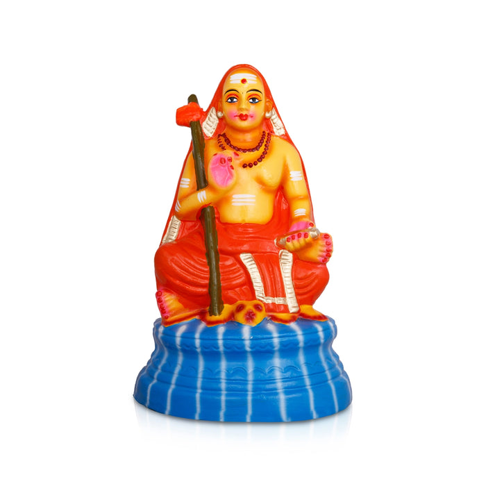Adi Shankara Clay Golu bommai - 10 x 6.5 Inches | Giri Golu Bommai/ Navaratri Kolu Bommai / Dasara Doll