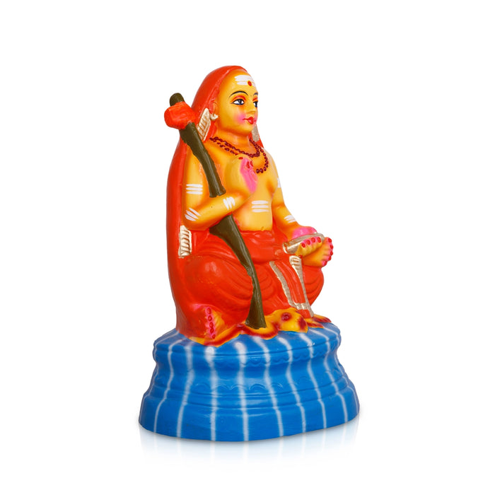 Adi Shankara Clay Golu bommai - 10 x 6.5 Inches | Giri Golu Bommai/ Navaratri Kolu Bommai / Dasara Doll