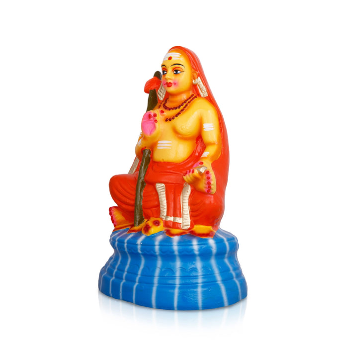 Adi Shankara Clay Golu bommai - 10 x 6.5 Inches | Giri Golu Bommai/ Navaratri Kolu Bommai / Dasara Doll