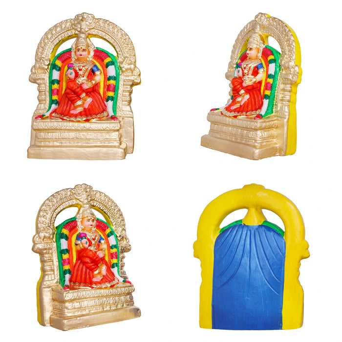Kamalambikai Thyagaraja Clay Golu Bommai Pair-11 X 9 Inches | Navaratri Golu Gombe/Giri Golu Doll/Navratri Decor
