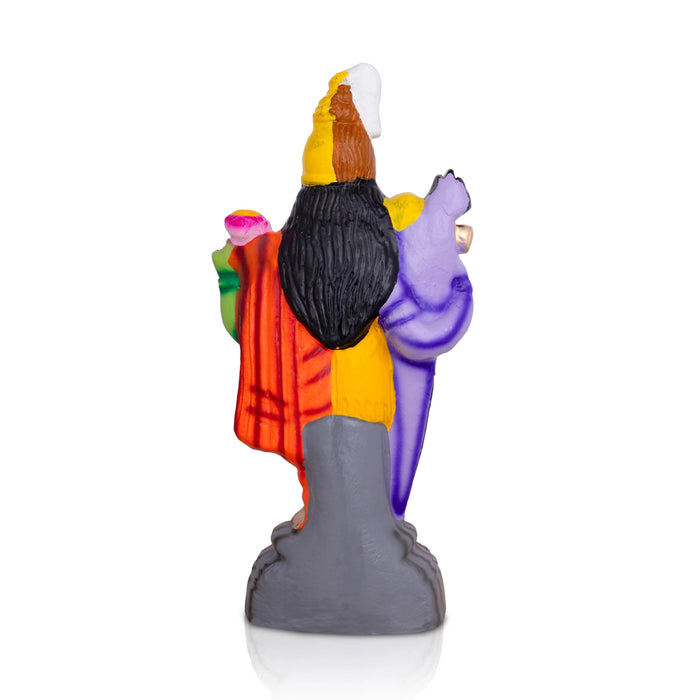 Ardhanareeshwarar Clay Golu Bommai - 12 x 6 Inches | Giri Dasara Doll/ Navaratri Golu Bommalu/ Kolu Bommai
