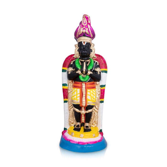 Namakkal Anjaneya Statue Clay Golu Bommai- 15 X 6 Inches | Navaratri Golu Gombe/ Giri Golu Doll/ Navratri Decor