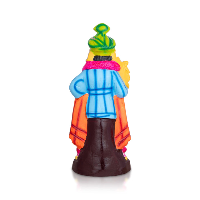 Murugan Raja Alankaram Clay Golu Bommai - 14 x 6 Inches | Giri Golu Doll/ Navaratri Golu Bomma/ Gombe/ Bommai