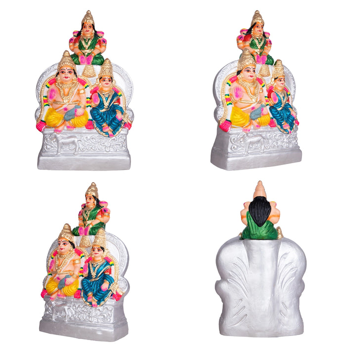Kubera Lakshmi Statue Clay Golu Bommai Set- 12 X 7.5 Inches | Navaratri Golu Gombe/Giri Golu Doll/Navratri Decor