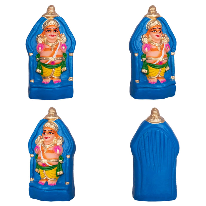 Kubera Lakshmi Statue Clay Golu Bommai Set- 12 X 7.5 Inches | Navaratri Golu Gombe/Giri Golu Doll/Navratri Decor