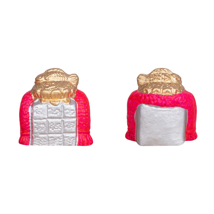 Kubera Lakshmi Statue Clay Golu Bommai Set- 12 X 7.5 Inches | Navaratri Golu Gombe/Giri Golu Doll/Navratri Decor