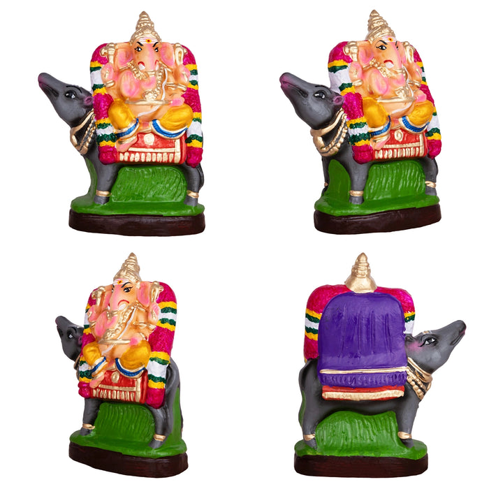 Pancha Moorthigal Clay Golu Bommai Set- 9 X 7 Inches | Navaratri Golu Gombe/Giri Golu Doll/Navratri Decoration