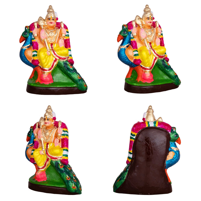 Pancha Moorthigal Clay Golu Bommai Set- 9 X 7 Inches | Navaratri Golu Gombe/Giri Golu Doll/Navratri Decoration