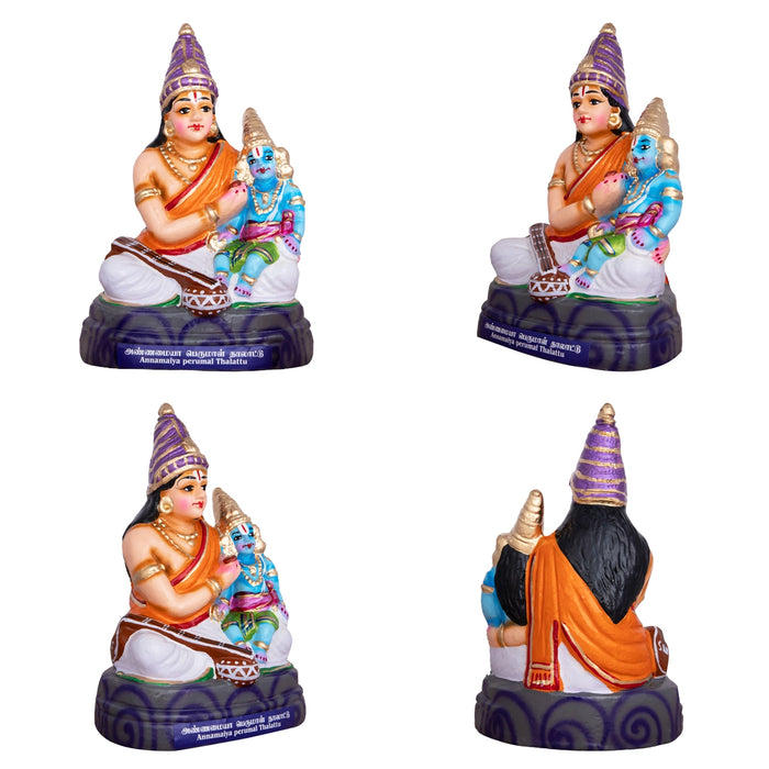 Annamaiya Perumal Thalattu Clay Golu Bommai Set- 11X6 Inches | Navaratri Golu Gombe/Giri Golu Doll/Navratri Decor