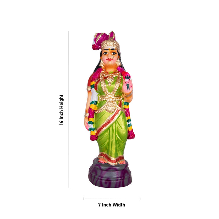 Madurai Veeran Clay Golu Bommai Set - 14 X 7 Inches | Navaratri Gombe/ Giri Golu Doll/ Navratri Decor