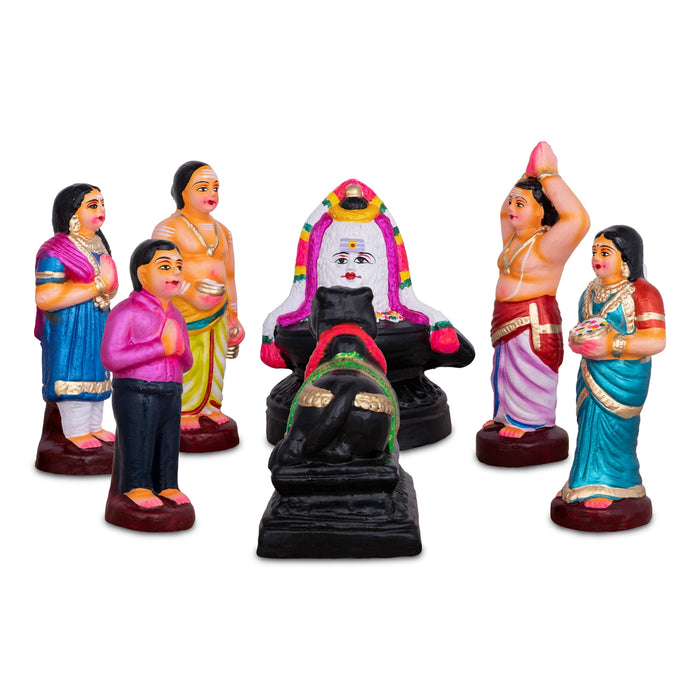 Shiv Ling Murti Annabhishekam Clay Golu Bommai Set - 8 X 3 Inches | Navaratri Golu Gombe/ Giri Golu Doll