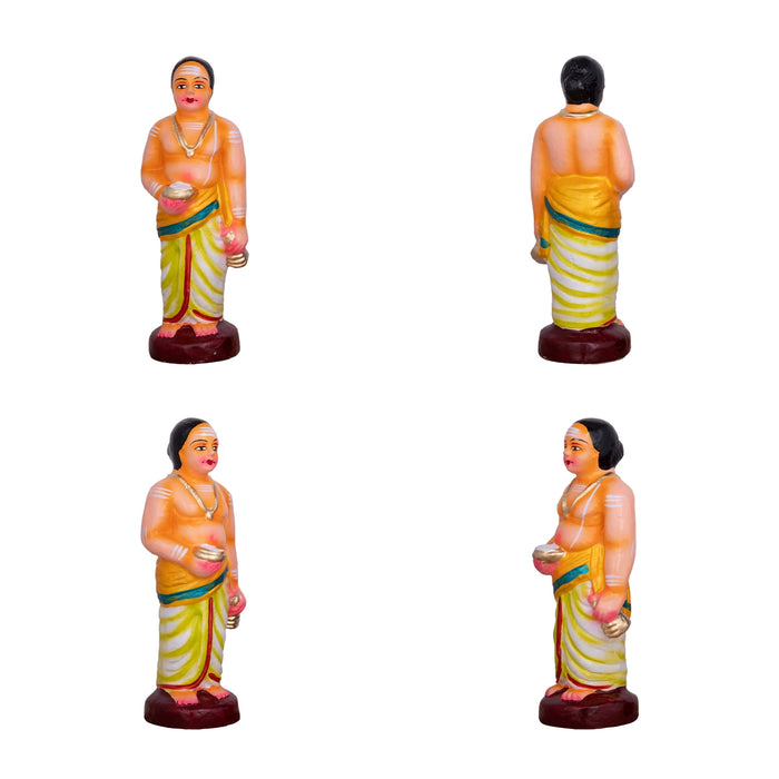 Shiv Ling Murti Annabhishekam Clay Golu Bommai Set - 8 X 3 Inches | Navaratri Golu Gombe/ Giri Golu Doll