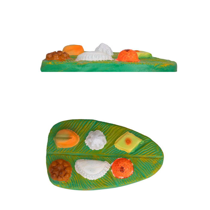 Ganesh Murti Bhojanam Clay Golu Bommai Set - 8 X 7 Inches | Navaratri Gombe/ Giri Golu Doll/ Navratri Decor