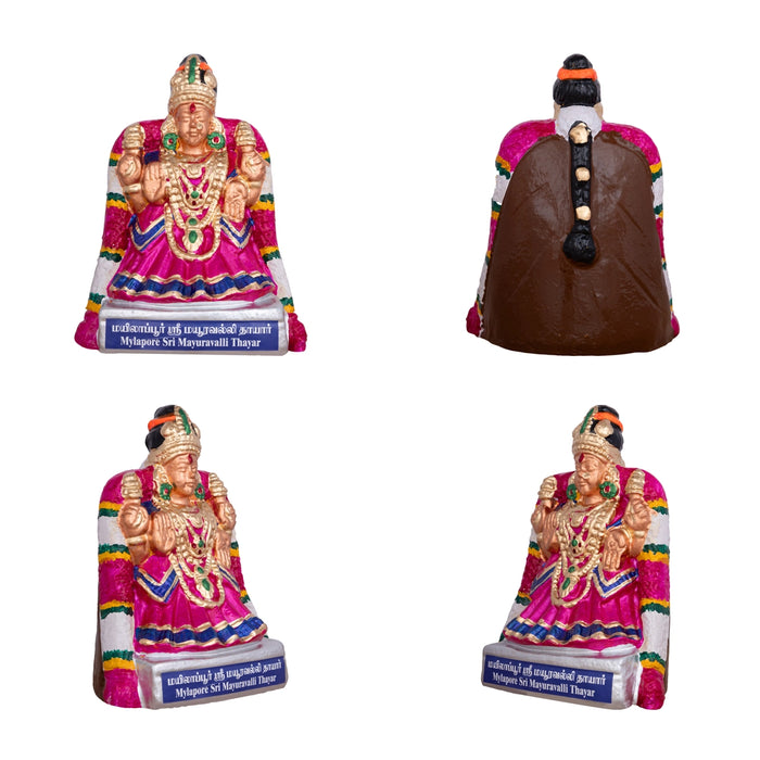 Nava Sri Thayar Clay Golu Bommai Set - 9 X 8 Inches | Navaratri Golu Gombe/ Giri Golu Doll/ Navratri Decor