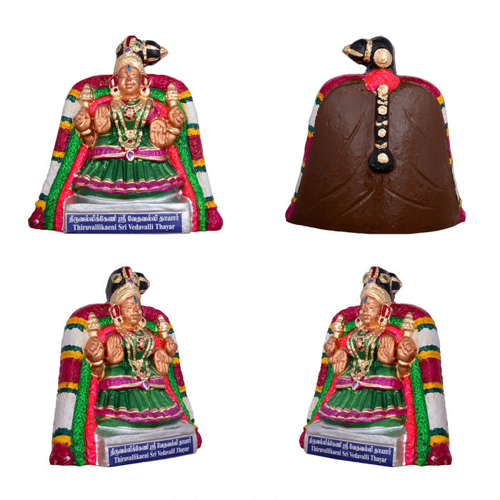 Nava Sri Thayar Clay Golu Bommai Set - 9 X 8 Inches | Navaratri Golu Gombe/ Giri Golu Doll/ Navratri Decor