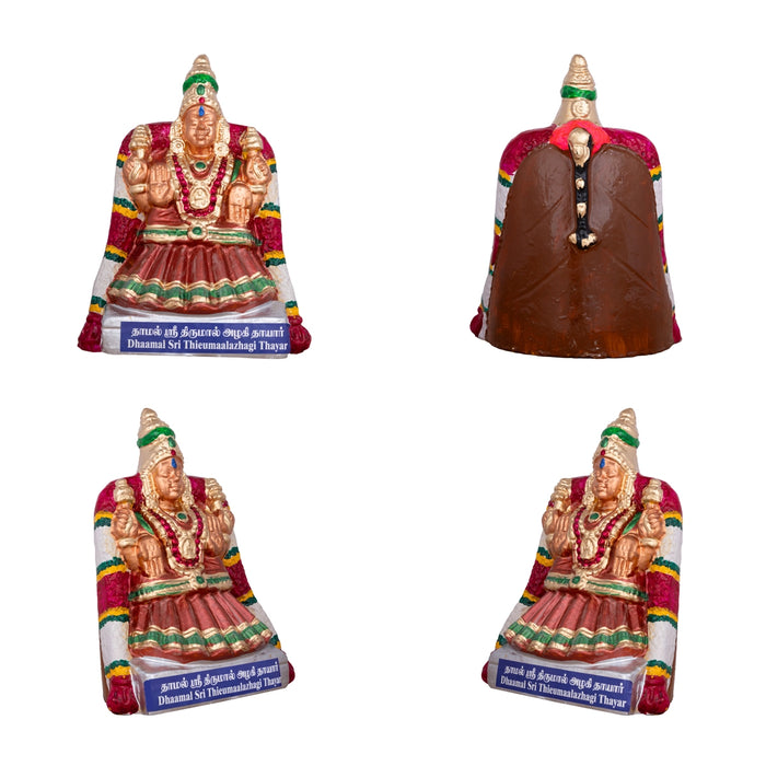 Nava Sri Thayar Clay Golu Bommai Set - 9 X 8 Inches | Navaratri Golu Gombe/ Giri Golu Doll/ Navratri Decor