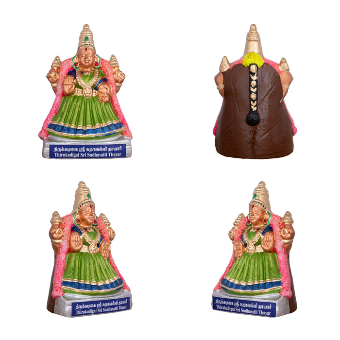 Nava Sri Thayar Clay Golu Bommai Set - 9 X 8 Inches | Navaratri Golu Gombe/ Giri Golu Doll/ Navratri Decor