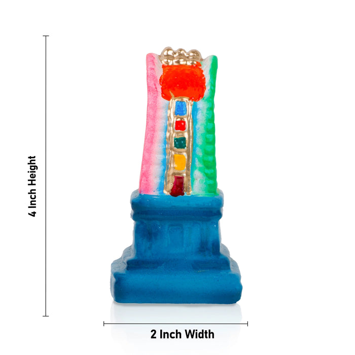 Gopuram Clay Golu Bommai - 4 Inches | Giri Golu Doll/ Navaratri Golu Bomma/Gombe/Bommai