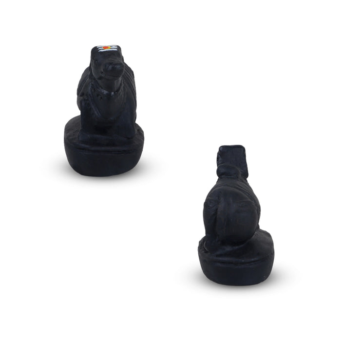 Nandi Lingam Clay Golu Bommai Pair - 2 Inches | Giri Golu Doll/ Navaratri Golu Bomma/Gombe/Bommai