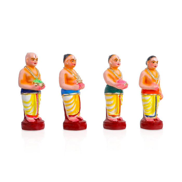 Pushpayagam Clay Golu Bommai Set - 10 x 10.5 Inches | Giri Golu Doll/ Navaratri Golu Bomma/ Gombe/ Bommai