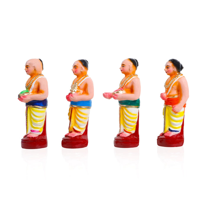 Pushpayagam Clay Golu Bommai Set - 10 x 10.5 Inches | Giri Golu Doll/ Navaratri Golu Bomma/ Gombe/ Bommai