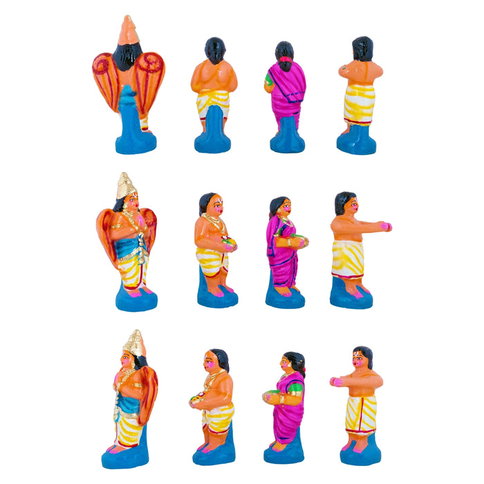 Thirupati Malai Clay Golu Bommai Set - 12 x 10 Inches | Giri Golu doll/ Navaratri Golu Bomma/ Dasara Doll