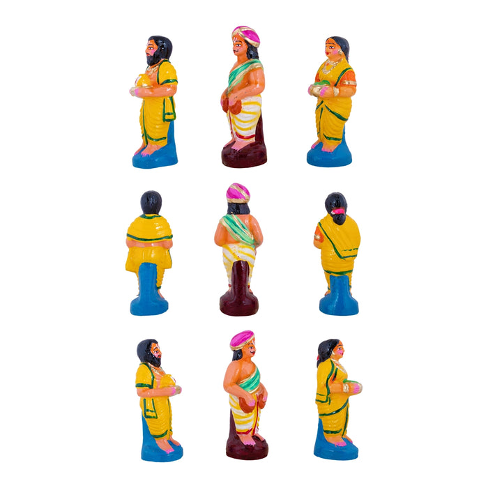 Thirupati Malai Clay Golu Bommai Set - 12 x 10 Inches | Giri Golu doll/ Navaratri Golu Bomma/ Dasara Doll