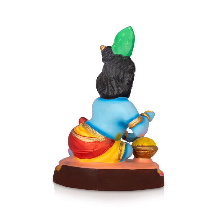 Laddu Krishna Clay Golu Bommai - 15 x 11 Inches | Giri Golu Doll/ Navaratri Kolu Bomma/ Gombe/ Bommai