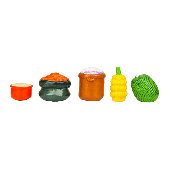 Maya Bazar Clay Golu Bommai Set - 14 x 9 Inches | Giri Golu Doll/ Navaratri Golu Bomma/ Bommai/ Gombe