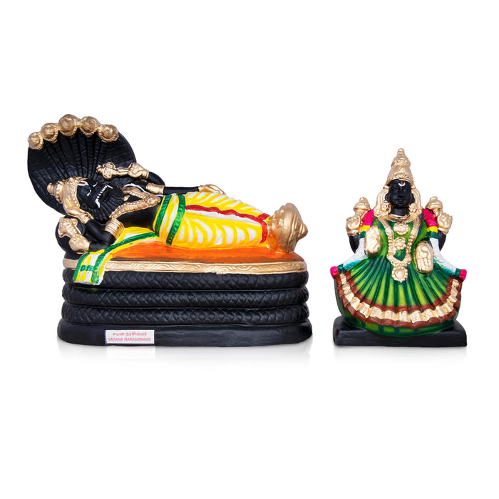 Sayana Narasimhar Clay Golu Bommai Pair - 10 x 13 Inches | Giri Golu Doll/ Navaratri Golu Bomma/ Bommai/ Gombe