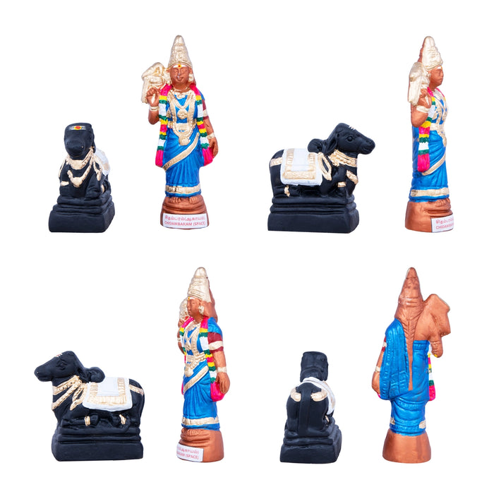 Pancha Bootha Sthalangal Clay Golu Bommai Set - 11 x 7 Inches | Giri Golu Doll/ Gombe/ Navaratri Golu Bomma
