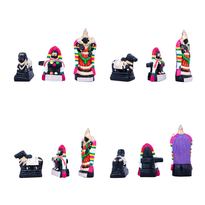 Pancha Bootha Sthalangal Clay Golu Bommai Set - 11 x 7 Inches | Giri Golu Doll/ Gombe/ Navaratri Golu Bomma