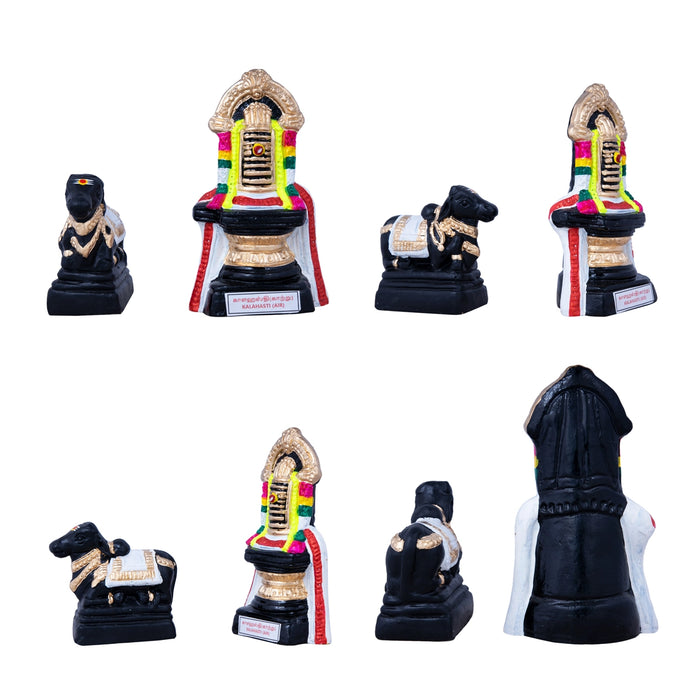 Pancha Bootha Sthalangal Clay Golu Bommai Set - 11 x 7 Inches | Giri Golu Doll/ Gombe/ Navaratri Golu Bomma