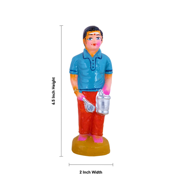 Sappadu Clay Golu Bommai Set – 6.5 x 2 Inches | Giri Golu Doll / Navaratri Golu Bommalu / Dasara Doll