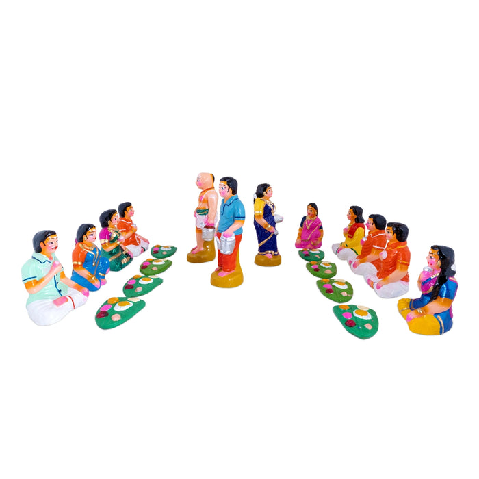 Sappadu Clay Golu Bommai Set – 6.5 x 2 Inches | Giri Golu Doll / Navaratri Golu Bommalu / Dasara Doll