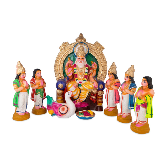 Vishwakarma Clay Golu Bommai Set - 13 x 10 Inches | Giri Golu doll/ Navaratri Kolu Bomma/ Dasara Doll/ Gombe